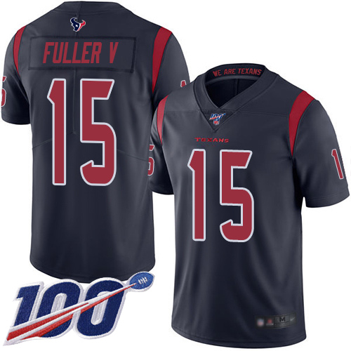 Houston Texans Limited Navy Blue Men Will Fuller V Jersey NFL Football #15 100th Season Rush Vapor Untouchable->houston texans->NFL Jersey
